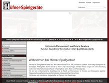 Tablet Screenshot of huefner-spielgeraete.de